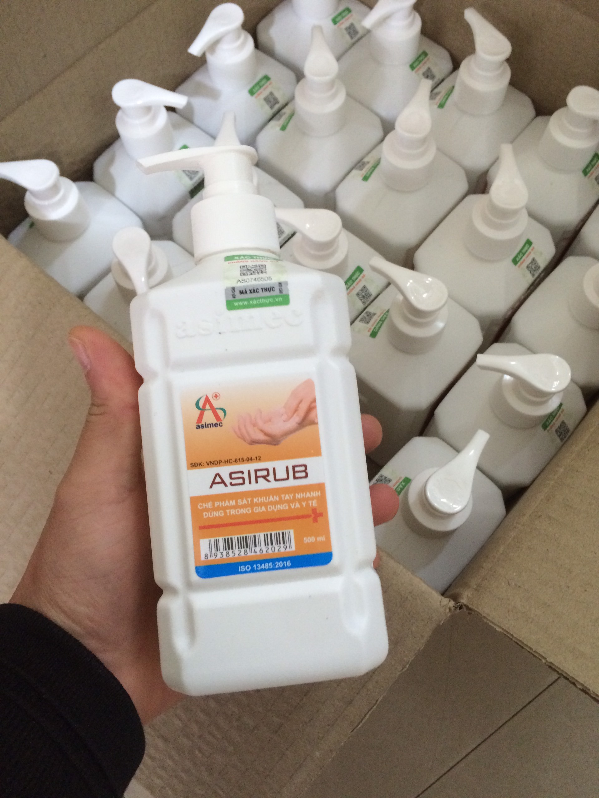 (Chính Hãng) Nước rửa tay khô Asirub Chai 500ml