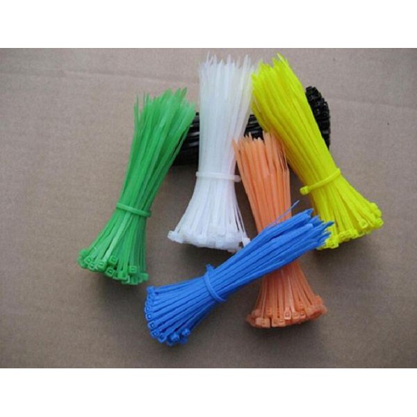 10cm - Bộ 100 cái dây rút, dây thít nhựa 1 màu