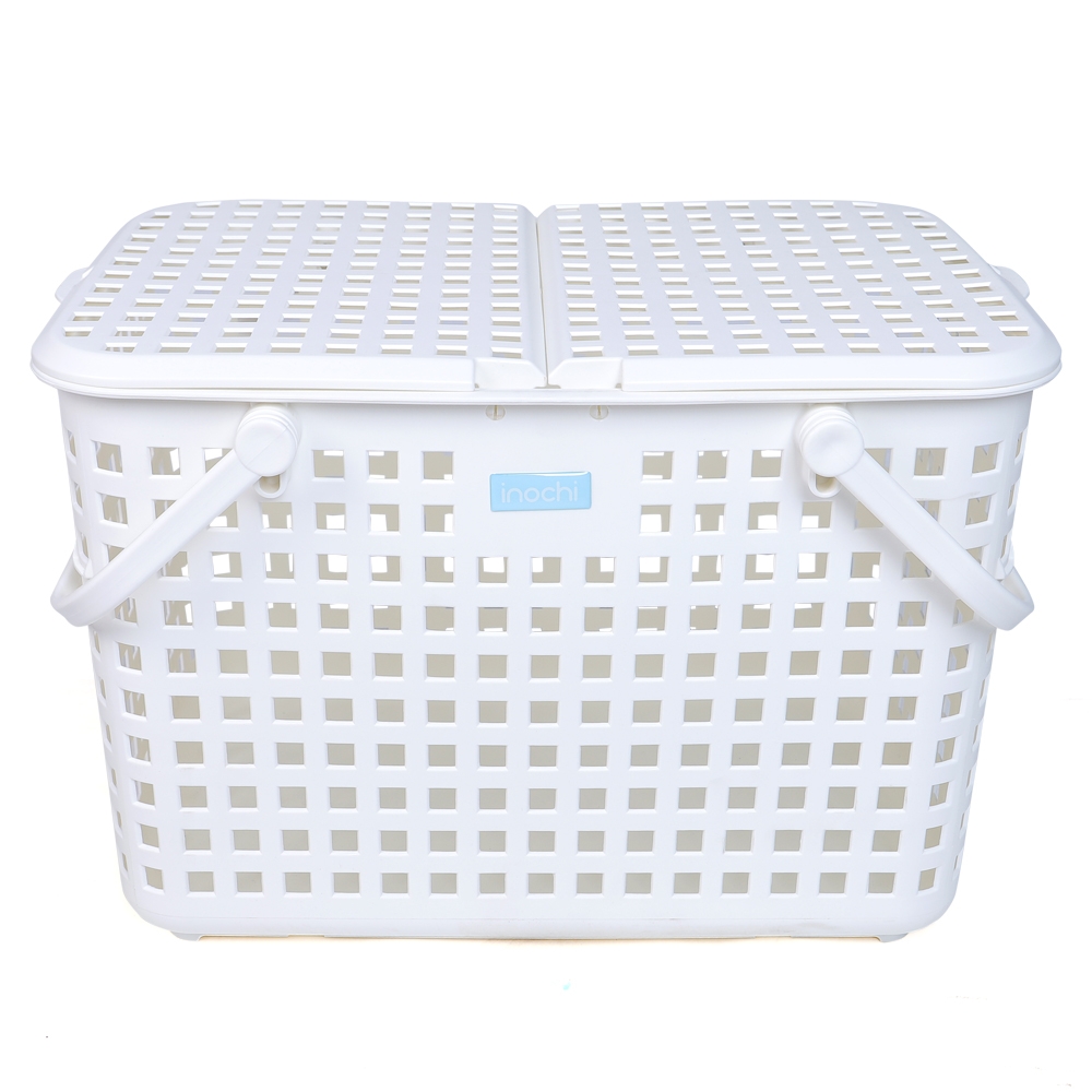 Giỏ xách quai giữa Nachi có nắp (INC, trắng)