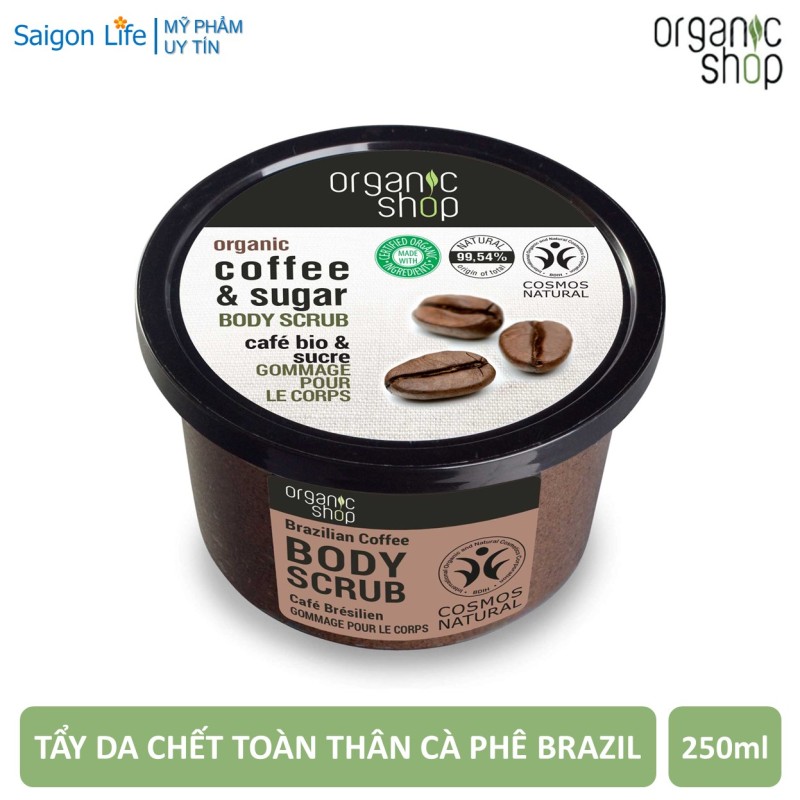 Tẩy Tế Bào Chết Toàn Thân Organic Shop Organic Coffee & Sugar Body Scrub 250ml giá rẻ