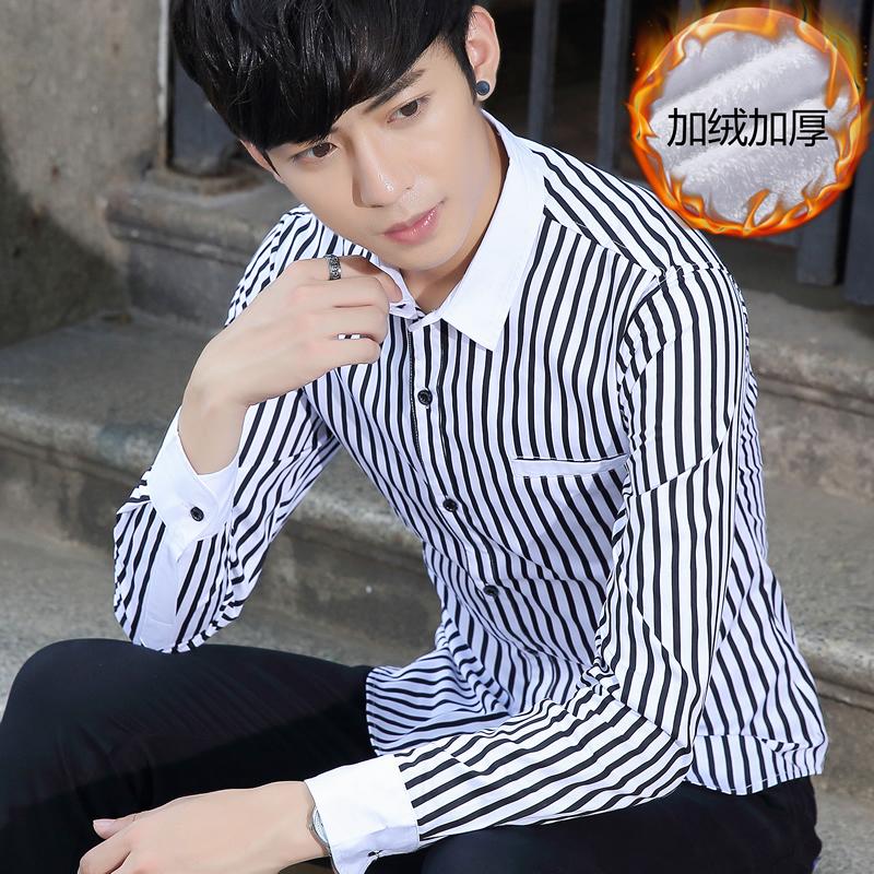 [HCM]ÁO SƠ MI NAM DÀI TAY PHỐI SỌC KẺ CỰC TOP