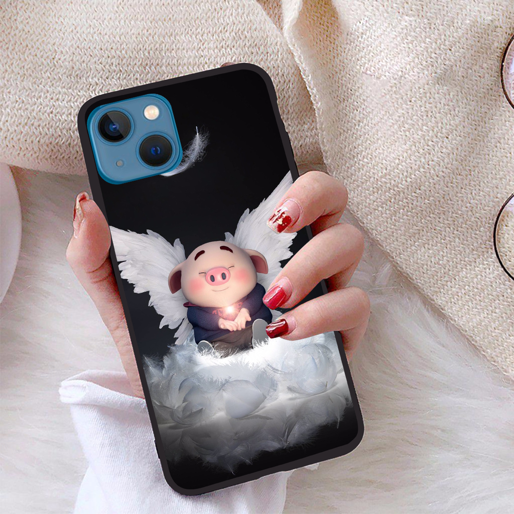 Ốp lưng iPhone 13 viền dẻo TPU BST Pig Cute