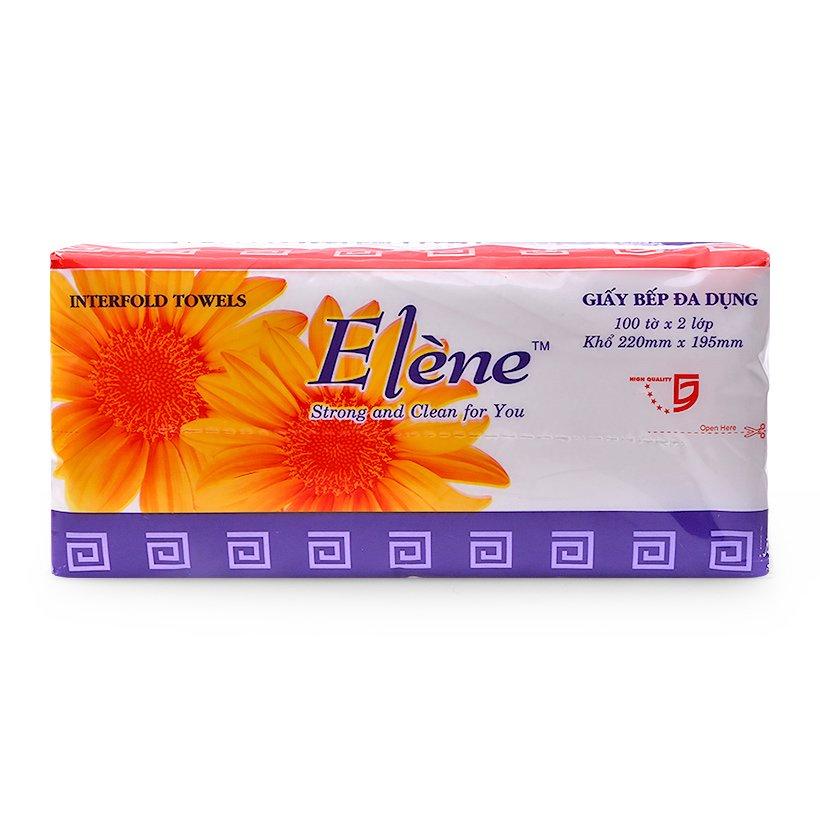 Combo 6 gói Khăn giấy Elene 100 tờ ( 2 lớp ) bếp đa dụng