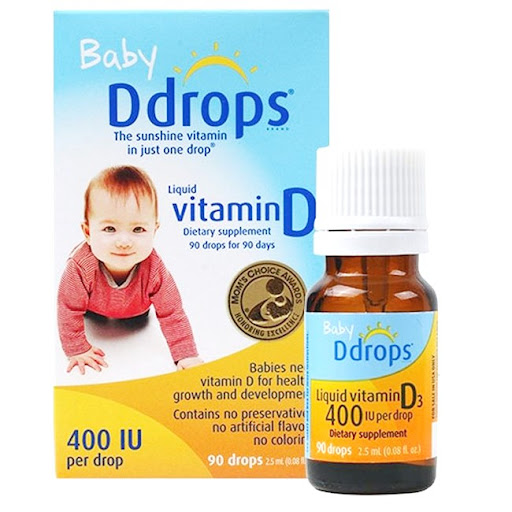 Baby Drops Vitamin D3 Cho Trẻ Sơ Sinh (90 Giọt Của Mỹ)