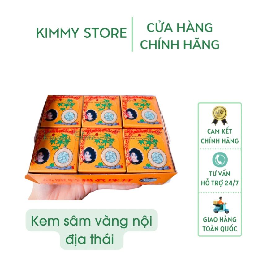 01 hộp kem trắng da sâm vàng thái 2 tem