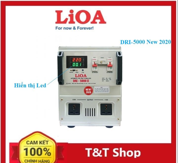 Ổn áp Lioa 5KVA dải từ 90V( DRI-5000) đến 150V( SH-5000II )