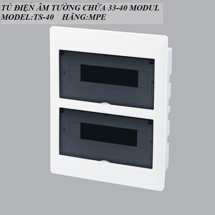Tủ điện âm tường 40 đường chứa 40 modul mcb ts-40