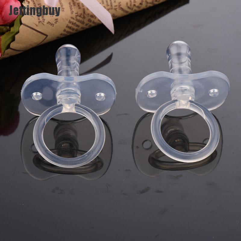 Jettingbuy 1 Pcs Safety Soft Silicone Pacifier Newborns Baby Feeding Tool Bite Gags