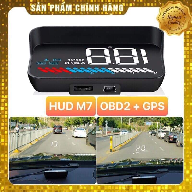 Thiết bị hiển thị tốc độ HUD M7 - Chống chói mắt