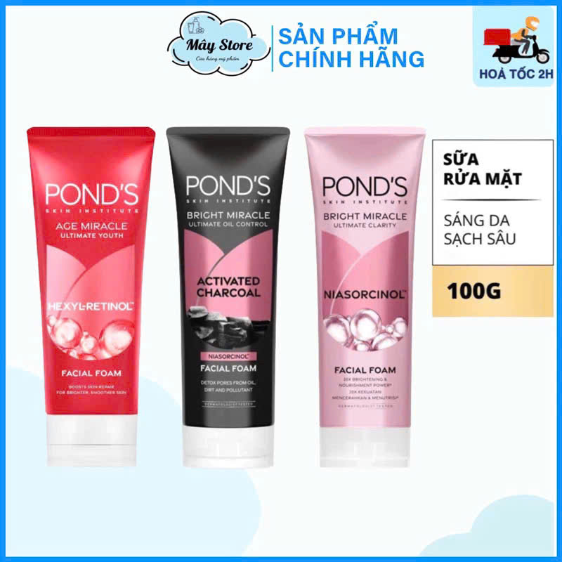 Sữa Rửa Mặt Pond’s Sáng Da 100g