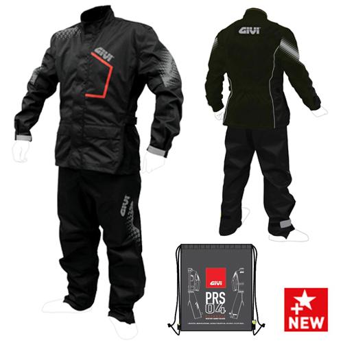 Áo mưa bộ givi prs04 axn đen - thiết kế không mũ - hàng chính hãng givi bảo hành 6 tháng