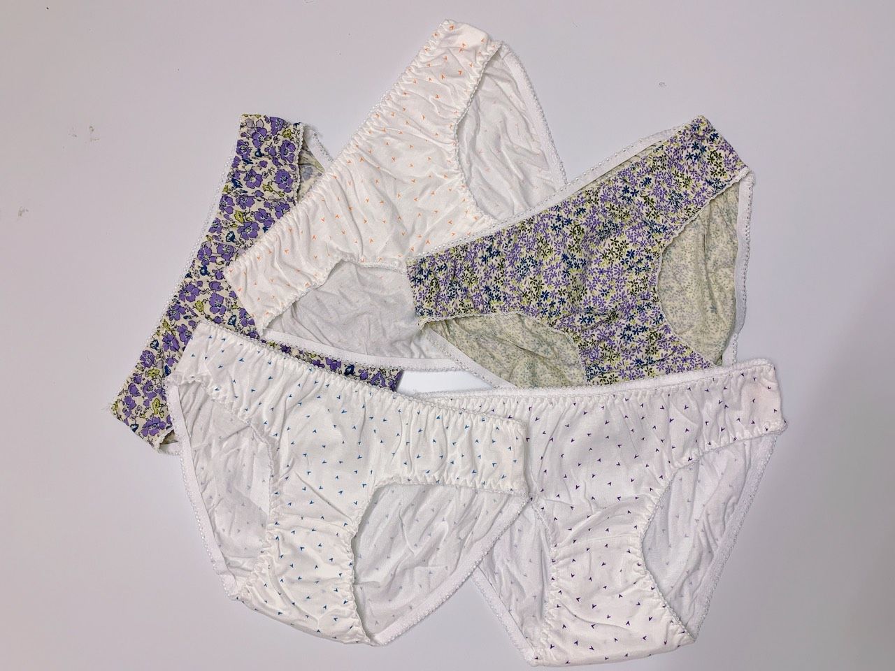 SET 5 Quần lót nữ cotton họa tiết chấm bi viền ren - Quần lót nữ họa tiết có Size Đại
