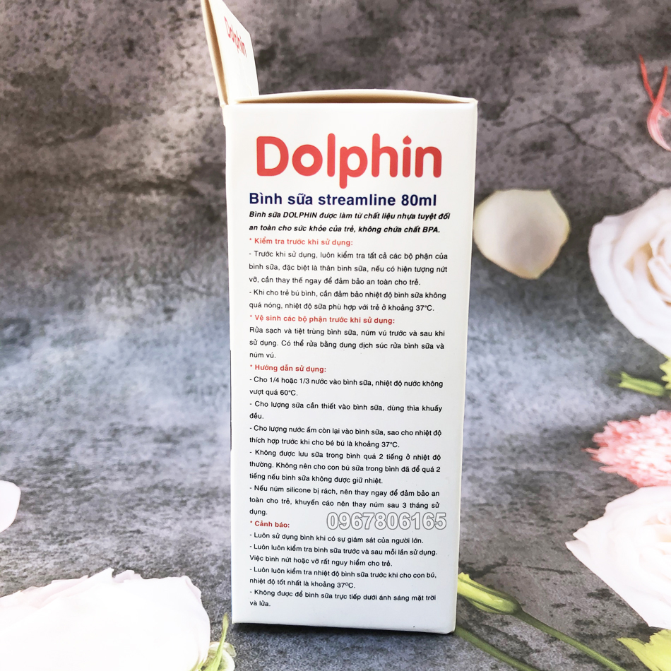 Bình Sữa Streamline DOLPHIN 80ml Có Van Chống Sặc – DP-018C