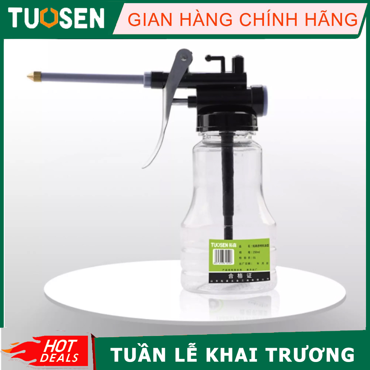 Bình châm nhớt, bình xịt dầu tra dầu 250ml hãng tuosen