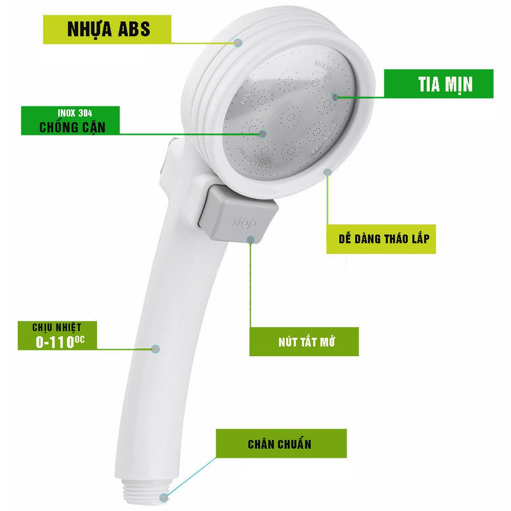 Vòi Sen Nhật Bản Có Nút Tăng Áp Lực Nước