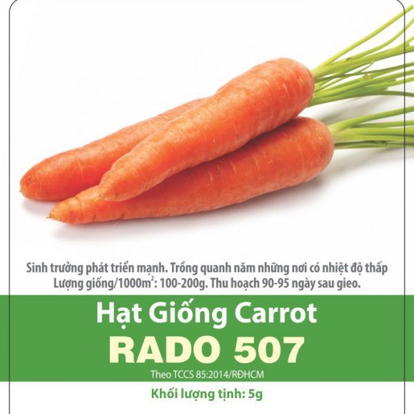 Hạt Giống Cà Rốt Rd 507 Rạng Đông Gói 5Gram