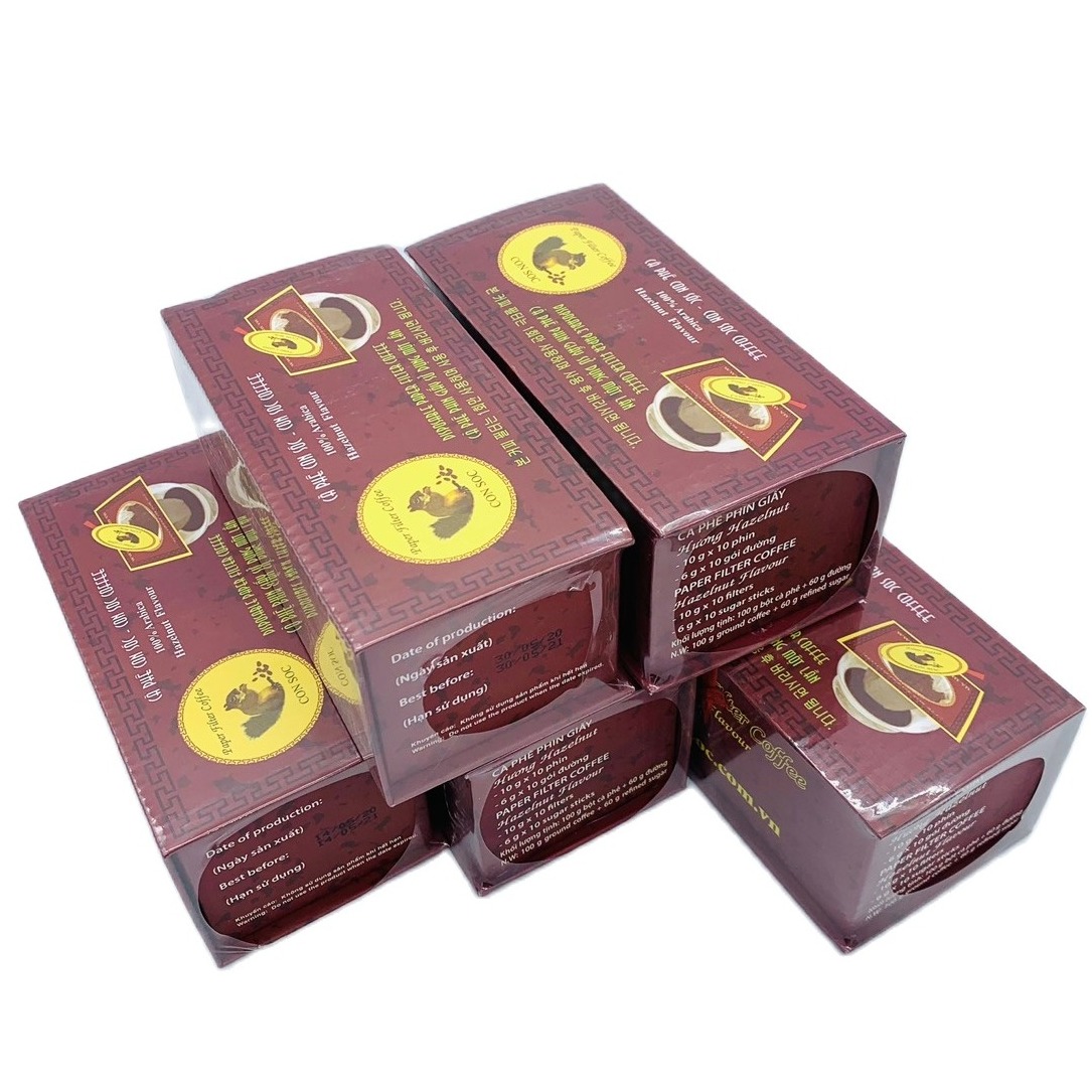 Cà phê phin giấy Con Sóc hộp Tím( Combo 5 hộp)