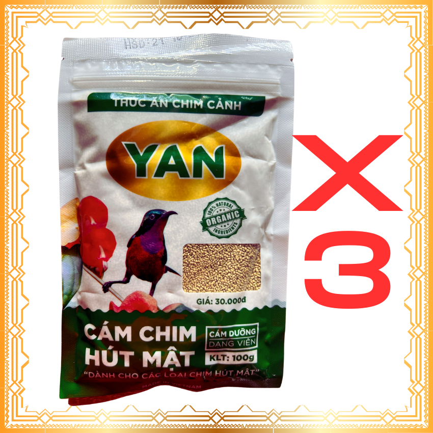 Combo 3 gói YAN Dưỡng, Cám Hút Mật YAN