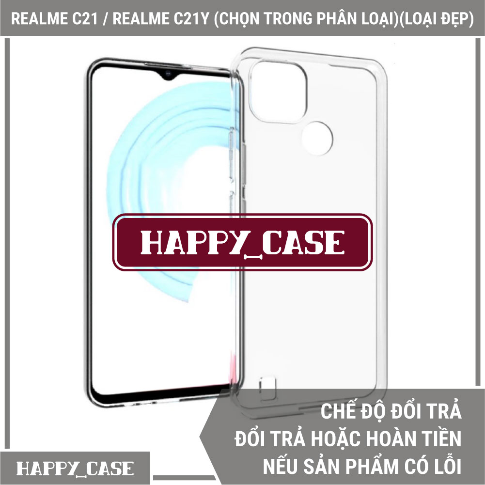 Ốp Lưng Điện Thoại Realme C21 / Realme C21Y (Chọn Trong Phân Loại)(Loại Đẹp) Thin Transparent Silicon