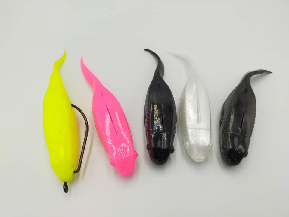 combo 6 Mồi Mềm skipping lure và 2 lưỡi