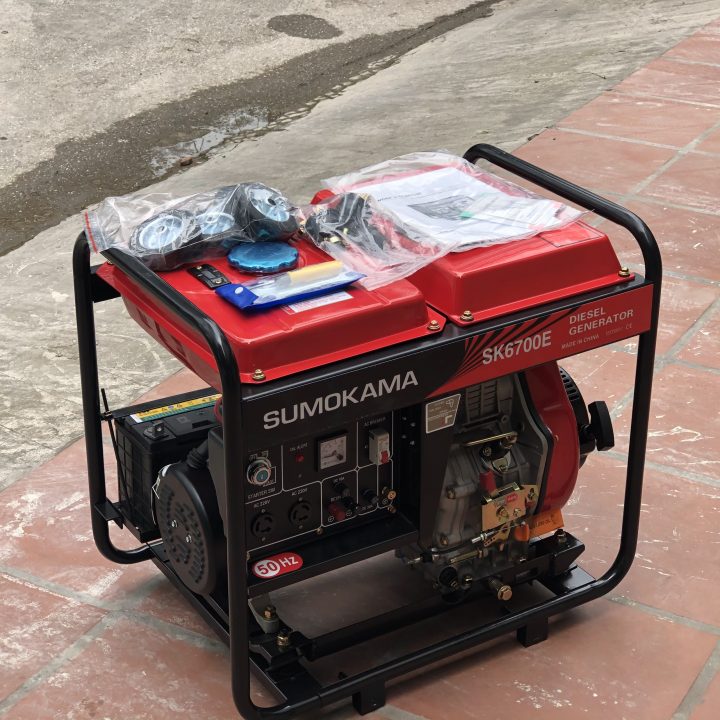 Máy Phát Điện Chạy Dầu 5Kw Sumokama SK6700E Đề