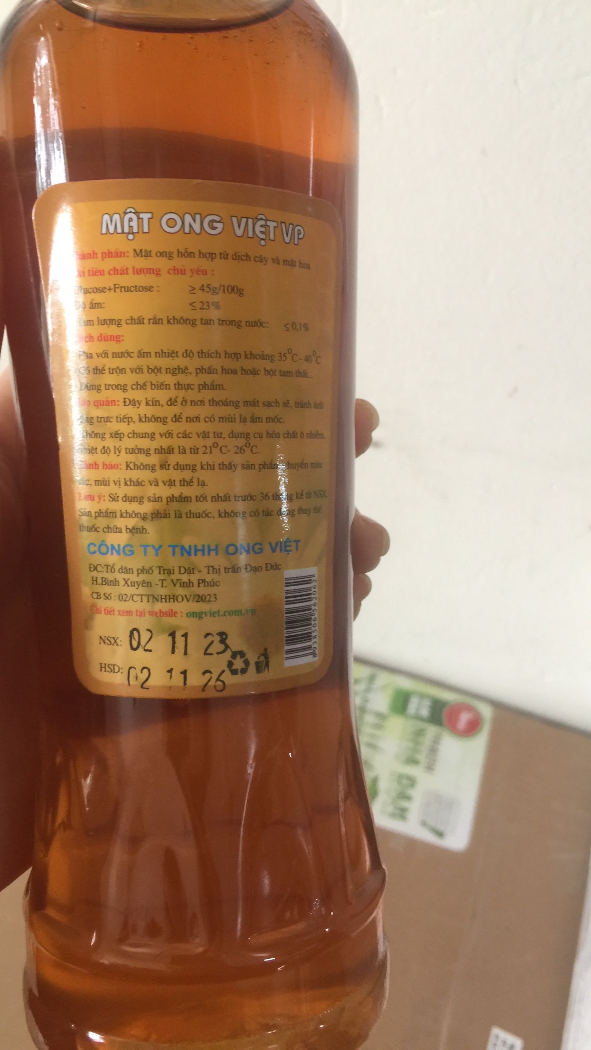 Mật ong Việt chai 600ml dùng trong pha chế