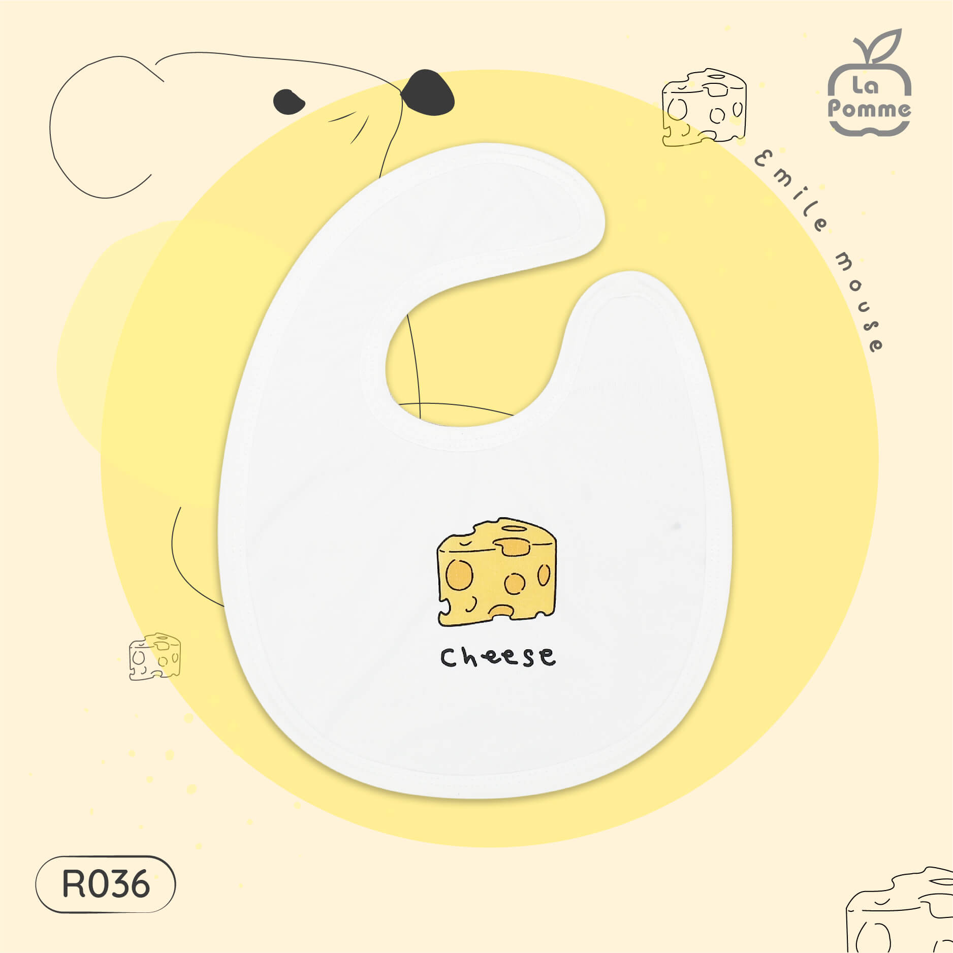R036 Yếm cổ tròn La Pomme - Cheese