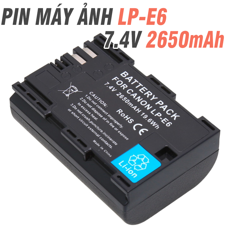Pin máy ảnh canon LP-E6 2650mAh 5DMark3 5D4 6D 6D2 7D2 80D 90D
