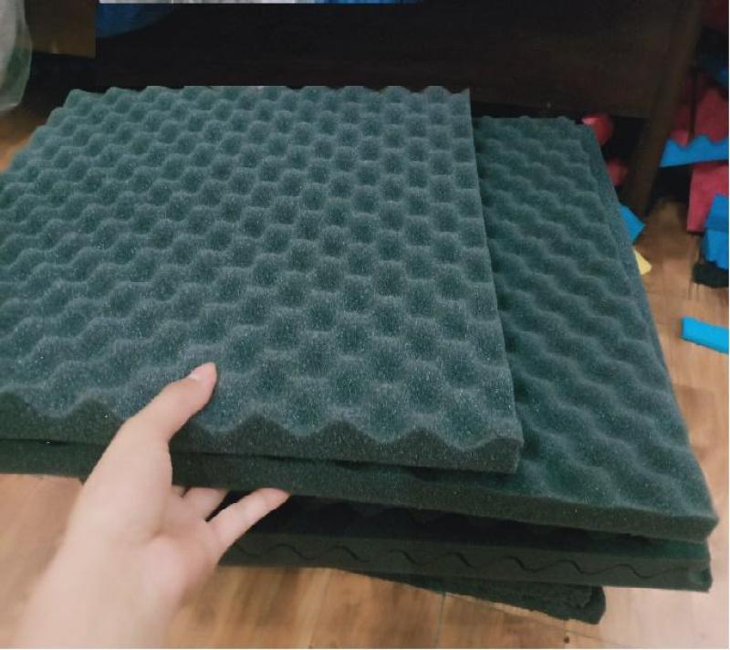 set 12 Tấm mút tiêu âm hình trứng .màu đỏ vàng xanh đen-kt 50 x 50cm dày 3cm. Mã981929926