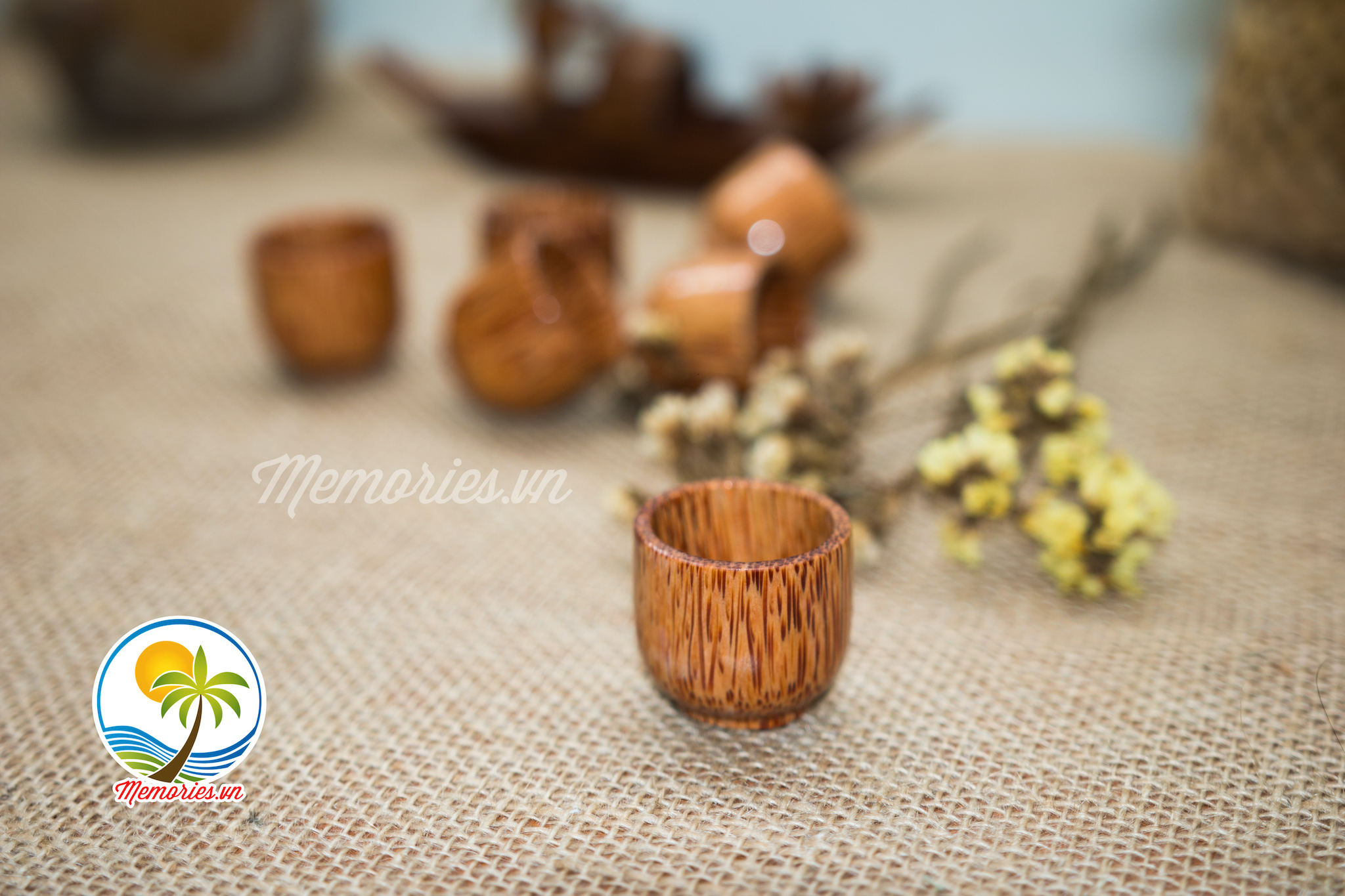 Chung, ly, tách uống trà, uống rượu gỗ dừa