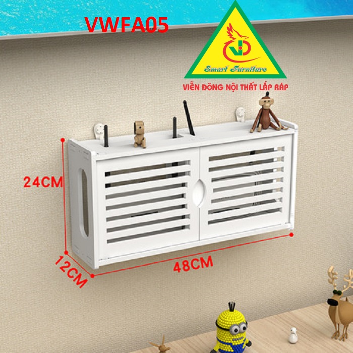 Kệ wifi treo tường - tủ kệ đa năng vwfa01.1- nội thất lắp ráp viendong adv