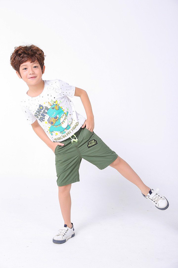 Quần short bé trai Twill Pull-on