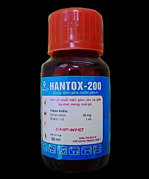 Combo 10 lọ Hantox 200 50ml - Diệt muỗi, ruồi, rận, ghẻ, bọ chét