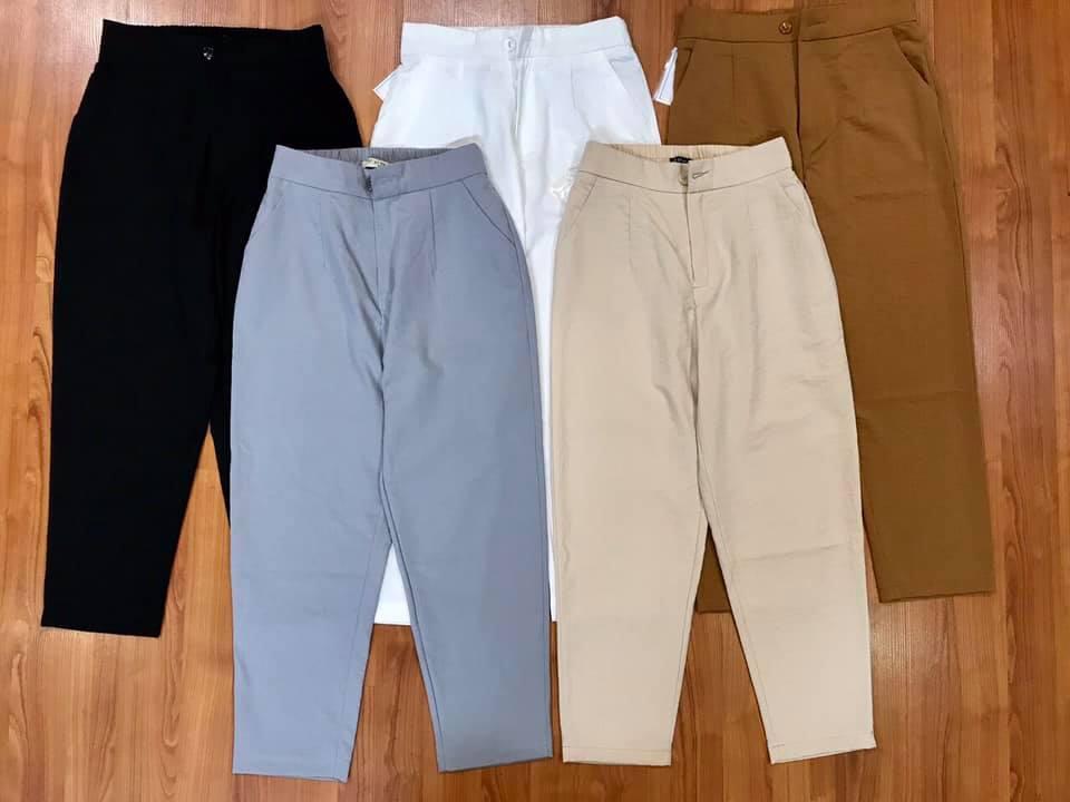 Quần baggy đũi lụa | Quần lửng cạp chun sau lưng 5 màu thời trang, chất đũi loại 1 không nhăn không xù