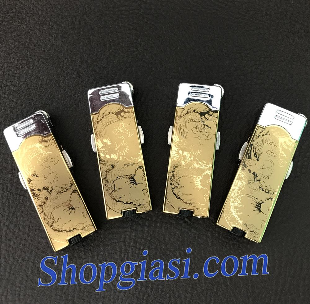Bật Lửa Khò Rãnh Tay Logo -  Rồng có đèn pin