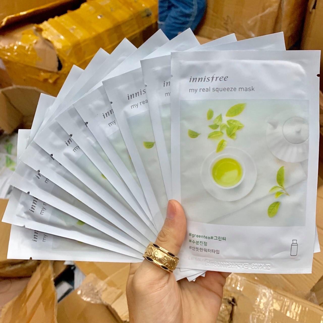 Combo 10 Miếng Mặt Nạ Innisfree Hàn Quốc Trắng Da, Nhiều Mùi