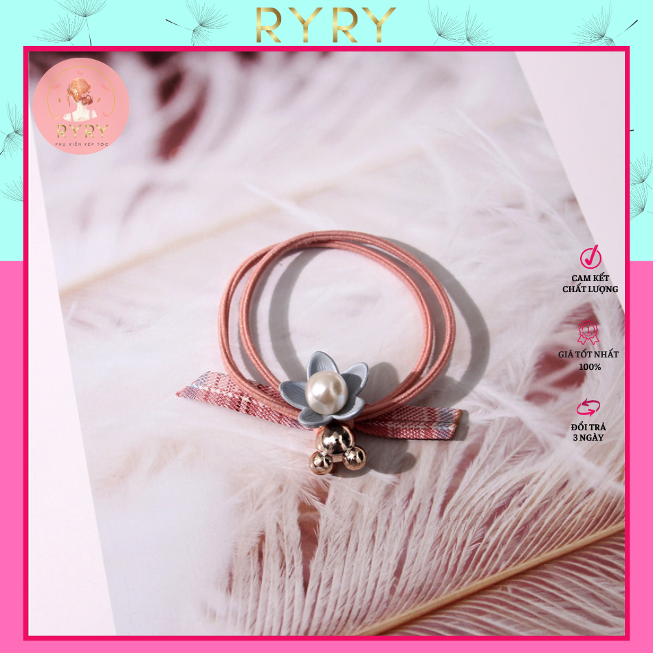 Dây Cột Tóc Nữ Hoa ngọc Xinh Xắn Dễ Thương