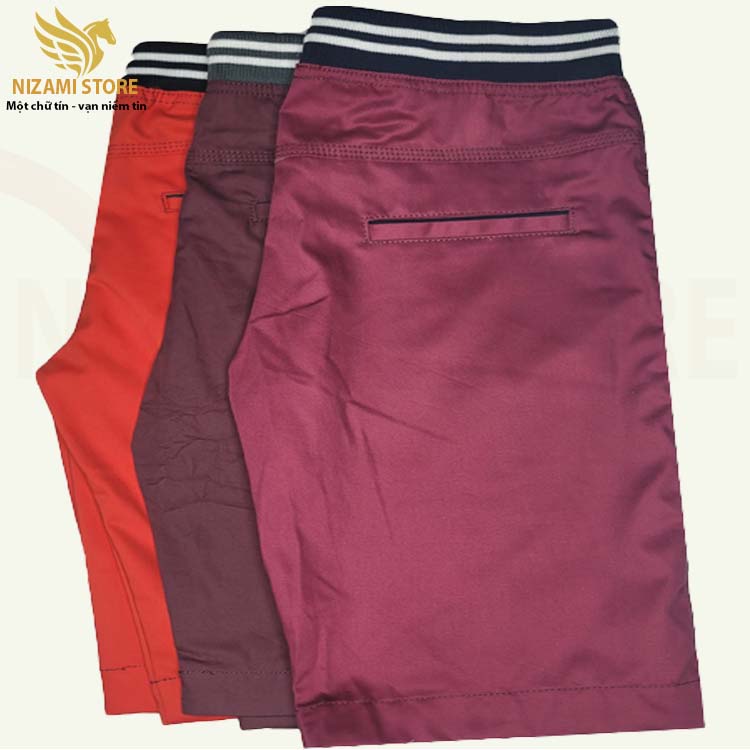 Combo 5 Quần short kaki lưng thun vải giản cao cấp