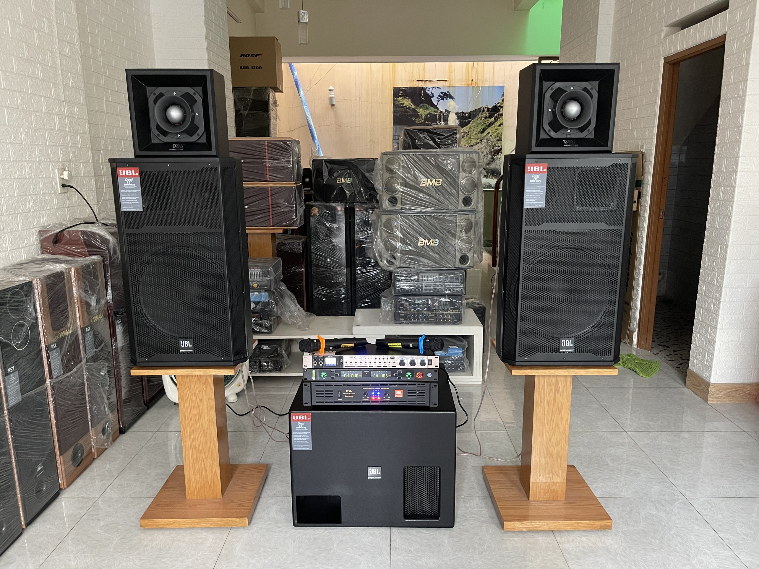 Dàn karaoke và nghe nhạc gia đình KMS - 9100 (cao cấp)