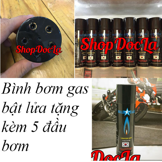 ( Loại Xịn ) Bình gas bơm bật lửa 150g tặng kèm 5 đầu bơm