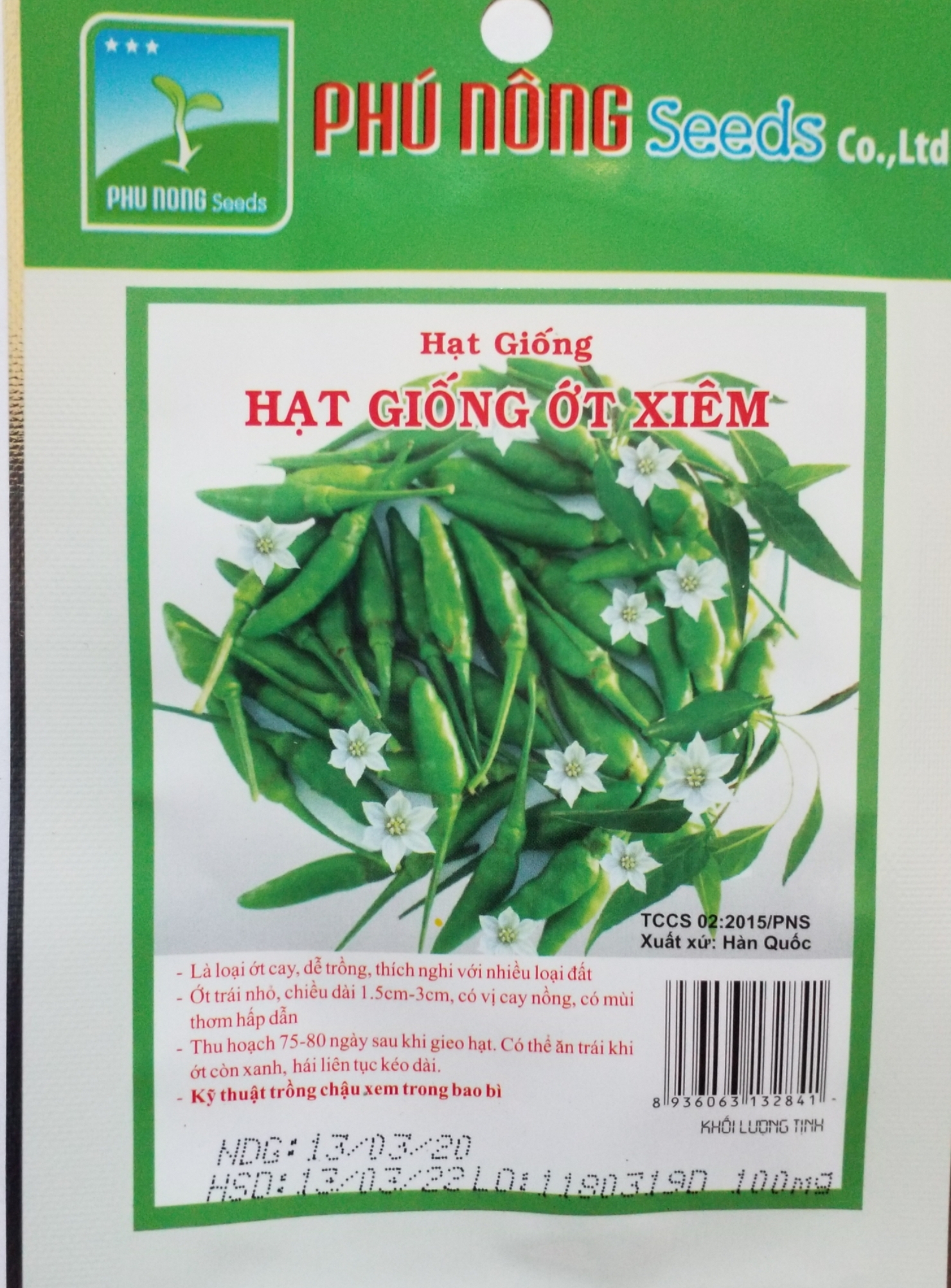 [HCM]Hạt giống Ớt Xiêm Phú Nông - 1gr