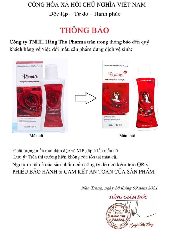 dung dịch vệ sinh Romance VIP