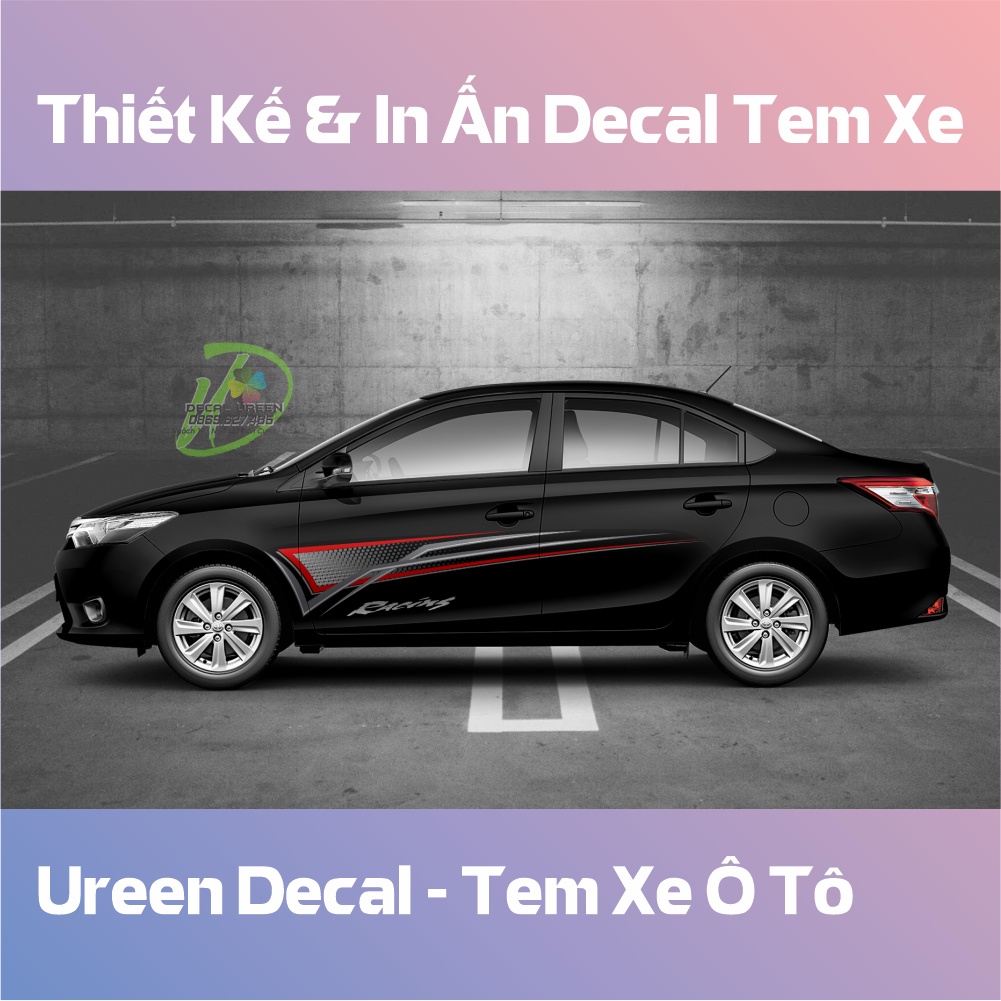 Decal Tem Xe VIOS Mẫu 004