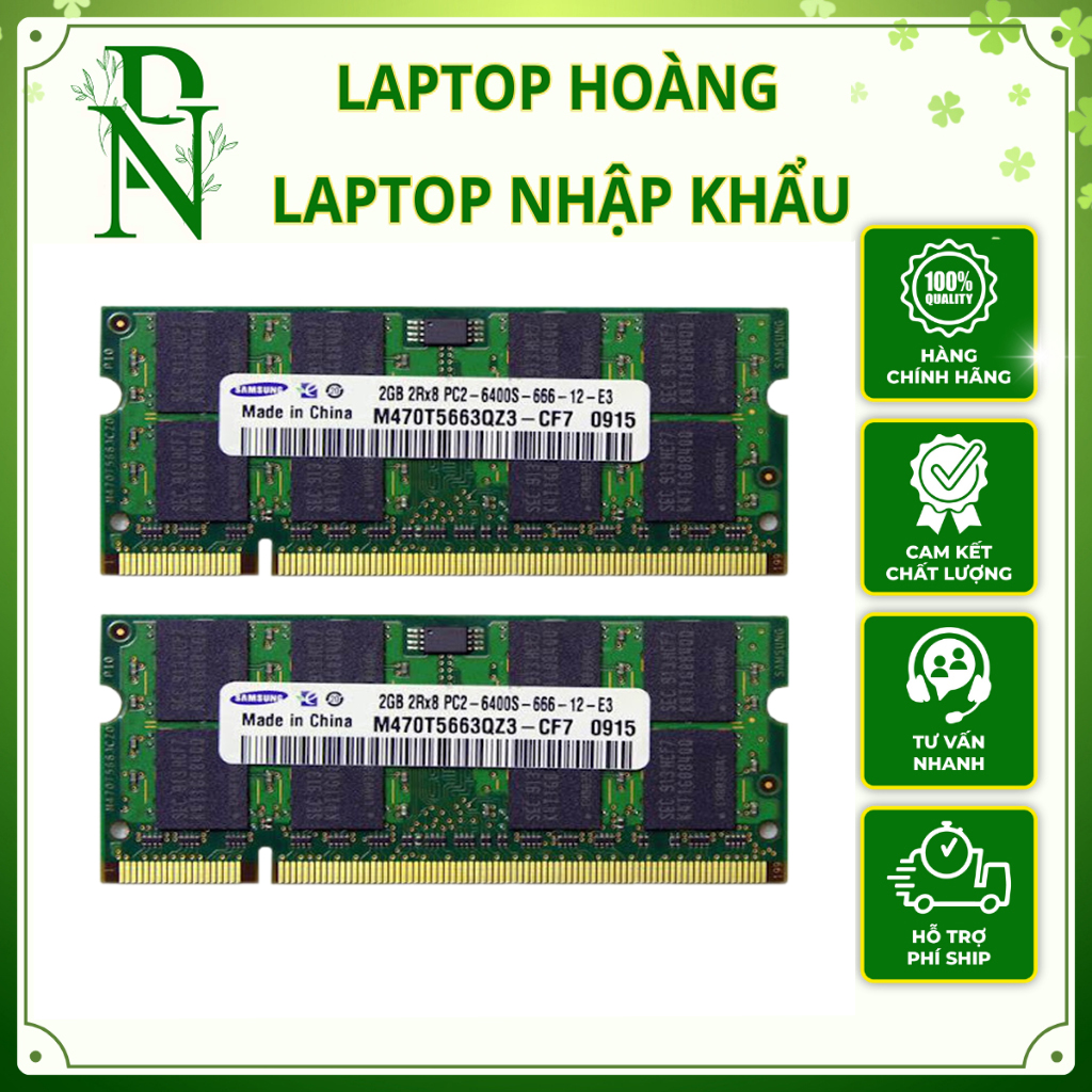 Ram Laptop DDR2 1GB 2GB hàng tháo máy