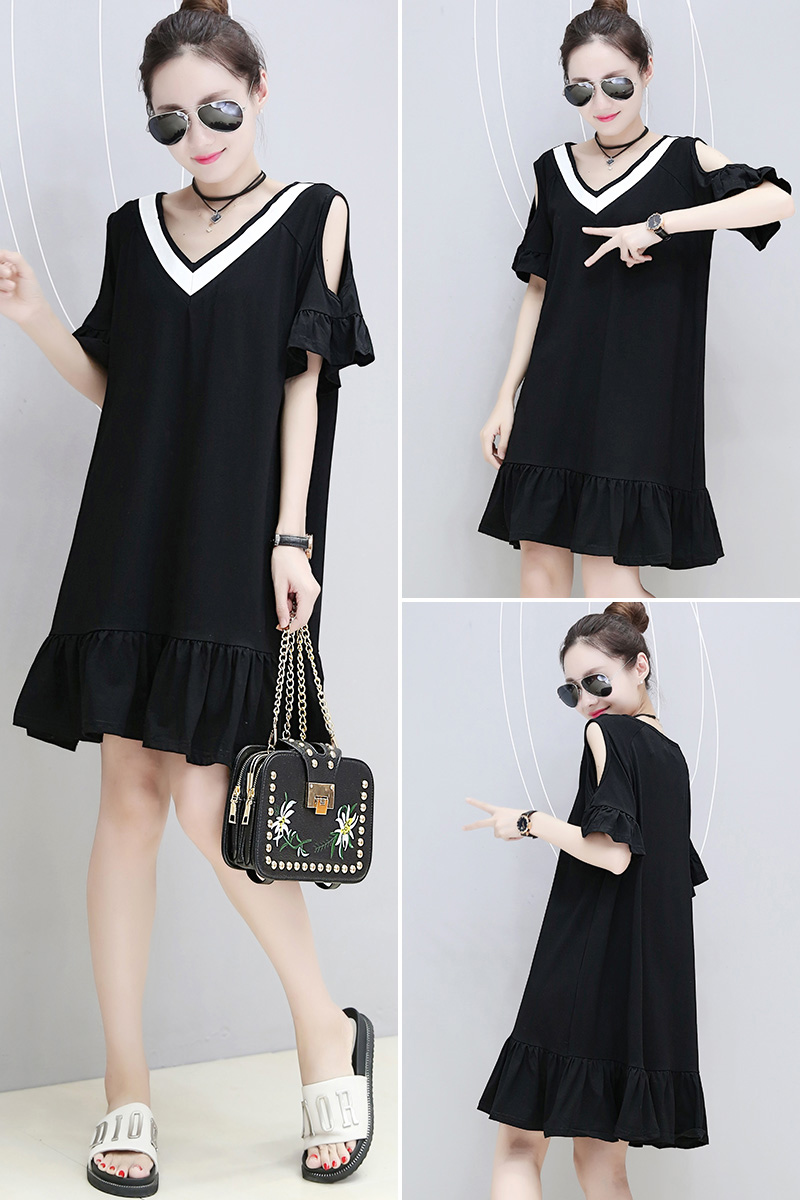 Đầm bigsize cổ tim hở vai đuôi cá