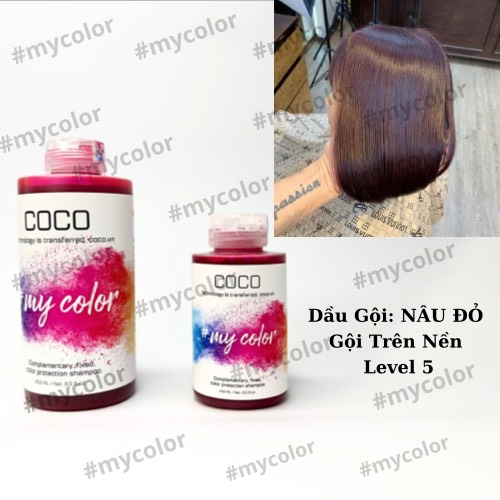 Dầu gội giữ màu và bù màu COCO 3in1 #Mycolor giúp màu tóc sáng và bền đẹp