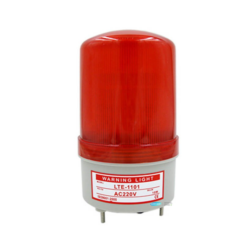 Rotating lamp warning anti-crash Japanese optical lte-1101 running power 220V buzzer/no buzzer, led revolving warning danger zone, warning the construction process, rotating lamp warning signal-genuine goods safemall