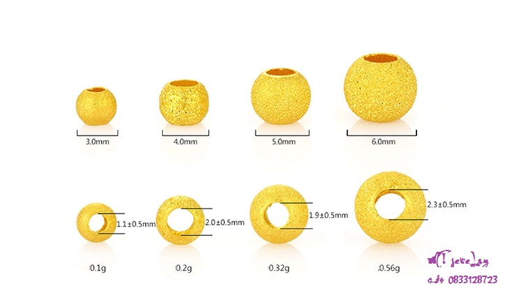 Charm Bi tròn vàng 24k