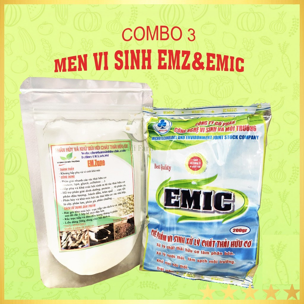 Chế phẩm vi sinh emic + emzone ủ phân hữu cơ, xử lý rác thải