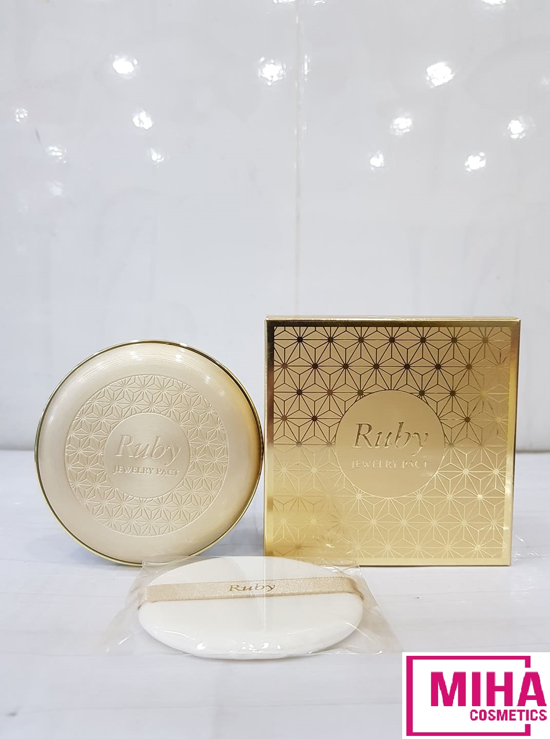 Phấn Phủ Kiềm Dầu Siêu Mịn RUBY Jewelry Pact 22g Hàn Quốc